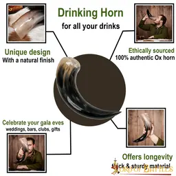 Natural drinking horn 650-1000 ml - Celtic Webmerchant