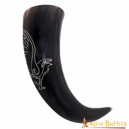 Drinking horn with raven - Celtic Webmerchant