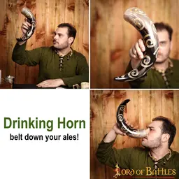 Prehistoric drinking horn with spiral motifs - Celtic Webmerchant