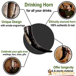 Viking drinkhoorn drakkar - Celtic Webmerchant