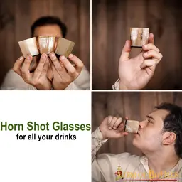Three horn shot glasses - Celtic Webmerchant