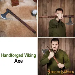 Hache viking avec poignée en cuir - Celtic Webmerchant