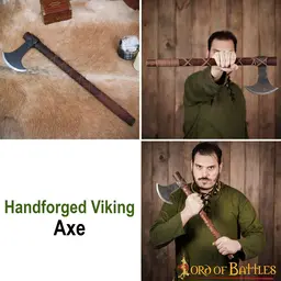 Viking axe with leather grip - Celtic Webmerchant