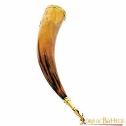 Pagan drinking horn with brass fittings - Celtic Webmerchant