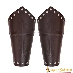 Leather bracers with cross - Celtic Webmerchant