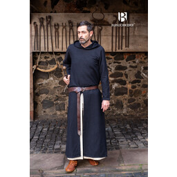 Medieval hooded tunic Renaud, black - Celtic Webmerchant