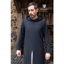 Medieval hooded tunic Renaud, black - Celtic Webmerchant