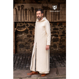 Middeleeuwse tuniek met kap Renaud, naturel - Celtic Webmerchant