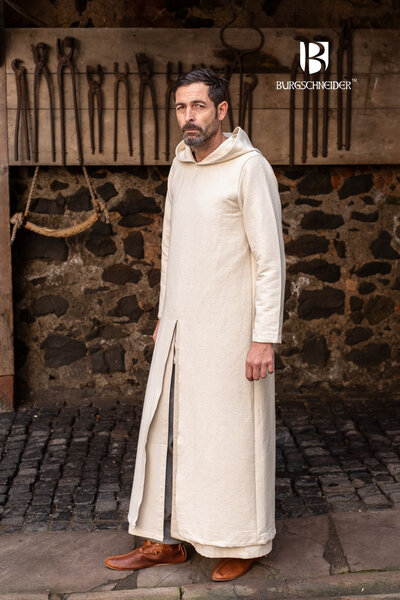 Medieval hooded tunic Renaud, natural - Celtic Webmerchant