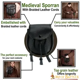 Sporran écossais, noir - Celtic Webmerchant