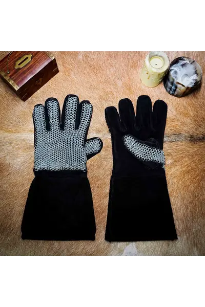 Ringbrynja handskar, omålad runda ringar - Celtic Webmerchant