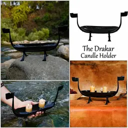 Candle holder Viking ship - Celtic Webmerchant