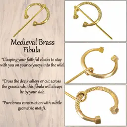 Brass horseshoe fibula Birka small - Celtic Webmerchant