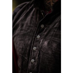Velvet doublet with metal buttons, brown - Celtic Webmerchant