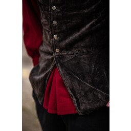 Velvet doublet with metal buttons, brown - Celtic Webmerchant