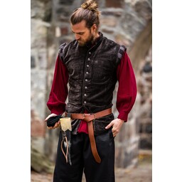 Velvet doublet with metal buttons, brown - Celtic Webmerchant