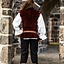 Velvet doublet with metal buttons, red - Celtic Webmerchant