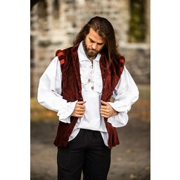 Velvet doublet with metal buttons, red - Celtic Webmerchant