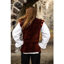 Velvet doublet with metal buttons, red - Celtic Webmerchant