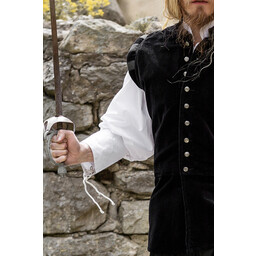 Velvet doublet with metal buttons, black - Celtic Webmerchant