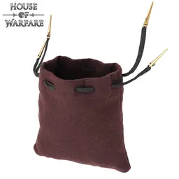 Bolsa de lana medieval, marrón - Celtic Webmerchant