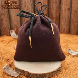 Bolsa de lana medieval, marrón - Celtic Webmerchant