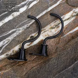 Wall hooks, pair, black - Celtic Webmerchant