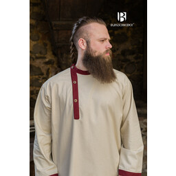 Rusvik Viking tuniek Tobiasz, naturel-bordeaux - Celtic Webmerchant