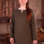 Short Viking Tunic Svenja, lana, verde oliva - Celtic Webmerchant