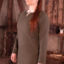 Short Viking tunic Svenja, wool, olive green - Celtic Webmerchant