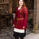 Burgschneider Tunique bouclier vierge laine Hyria, rouge - Celtic Webmerchant