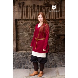 Tunic shield-maiden Hyria wool, red - Celtic Webmerchant