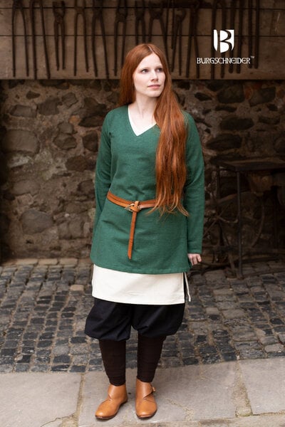 Tunique bouclier-jeune fille Frekja, vert - Celtic Webmerchant