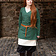 Burgschneider Tunic shield-maiden Frekja, green - Celtic Webmerchant