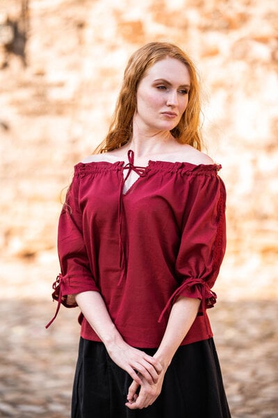 Blouse Rosamund, red - Celtic Webmerchant