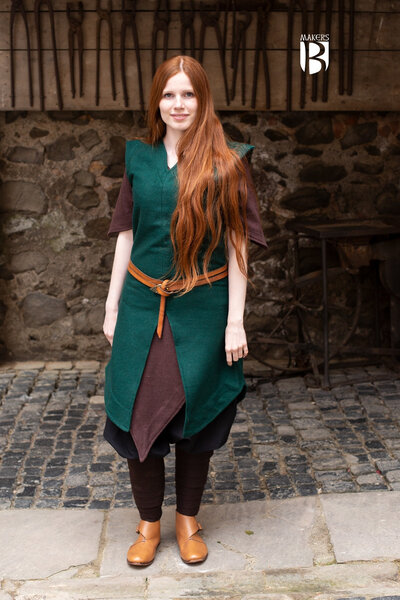 Tunique Meril, laine, vert - Celtic Webmerchant