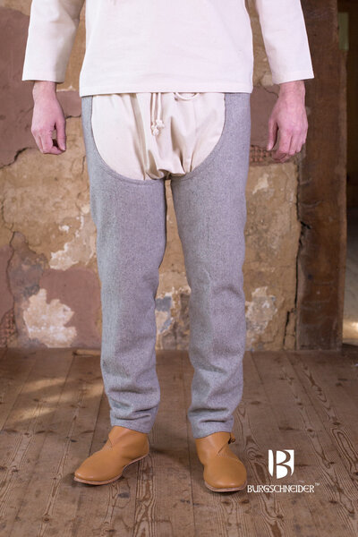 Chausses Bernulf wool, grey - Celtic Webmerchant