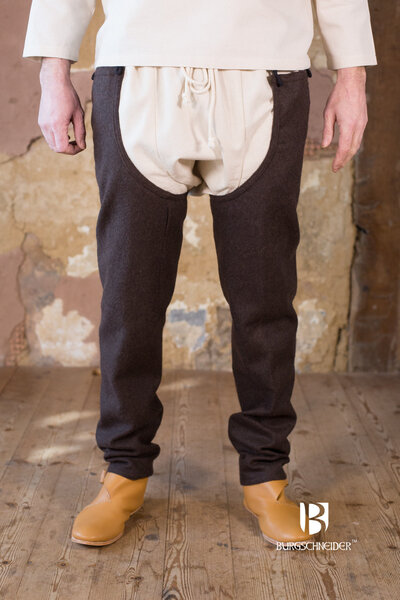 Chausses Bernulf wool, brown - Celtic Webmerchant
