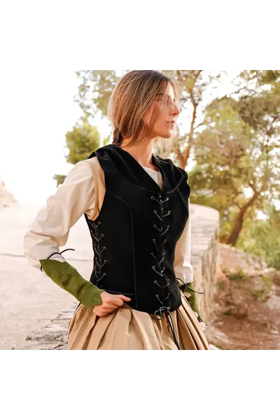Suede leather bodice Aithlin - Celtic Webmerchant