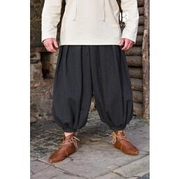 Pantaloni Rusvik Viking Borys, motivo a spina di pesce, nero/grigio - Celtic Webmerchant