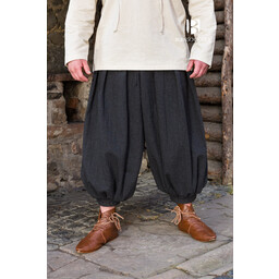 Rusvik Viking broek Borys, vissegraatmotief, zwart/grijs - Celtic Webmerchant