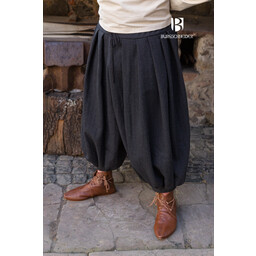 Pantaloni Rusvik Viking Borys, motivo a spina di pesce, nero/grigio - Celtic Webmerchant