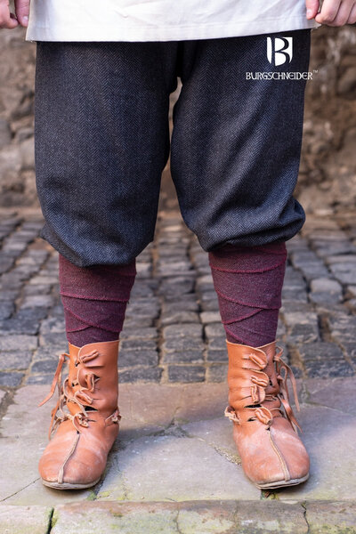 Pantaloni vichinghi motivo a spina di pesce Ivar, nero-grigio - Celtic Webmerchant