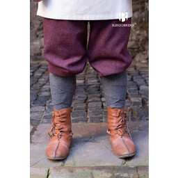 Pantaloni vichinghi motivo a spina di pesce Ivar, grigio bordeaux - Celtic Webmerchant