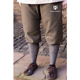 Pantalone vichingo motivo a spina di pesce Tilda, grigio oliva - Celtic Webmerchant