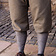 Burgschneider Pantalon Viking à motif de chevrons Tilda, gris olive - Celtic Webmerchant