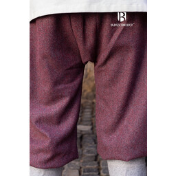 Pantalone vichingo motivo a spina di pesce Tilda, bordeaux-grigio - Celtic Webmerchant