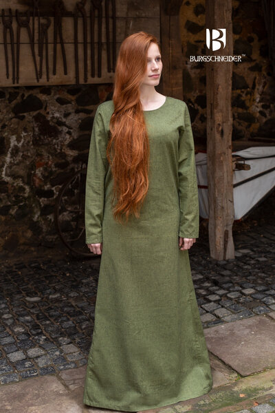 Vestido medieval Freya (verde) - Celtic Webmerchant