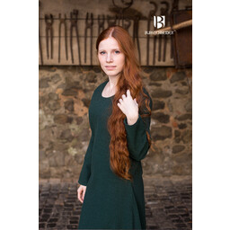 Medeltida klänning Freya (skogsgrön) - Celtic Webmerchant
