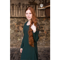 Medeltida klänning Freya (skogsgrönt) - Celtic Webmerchant